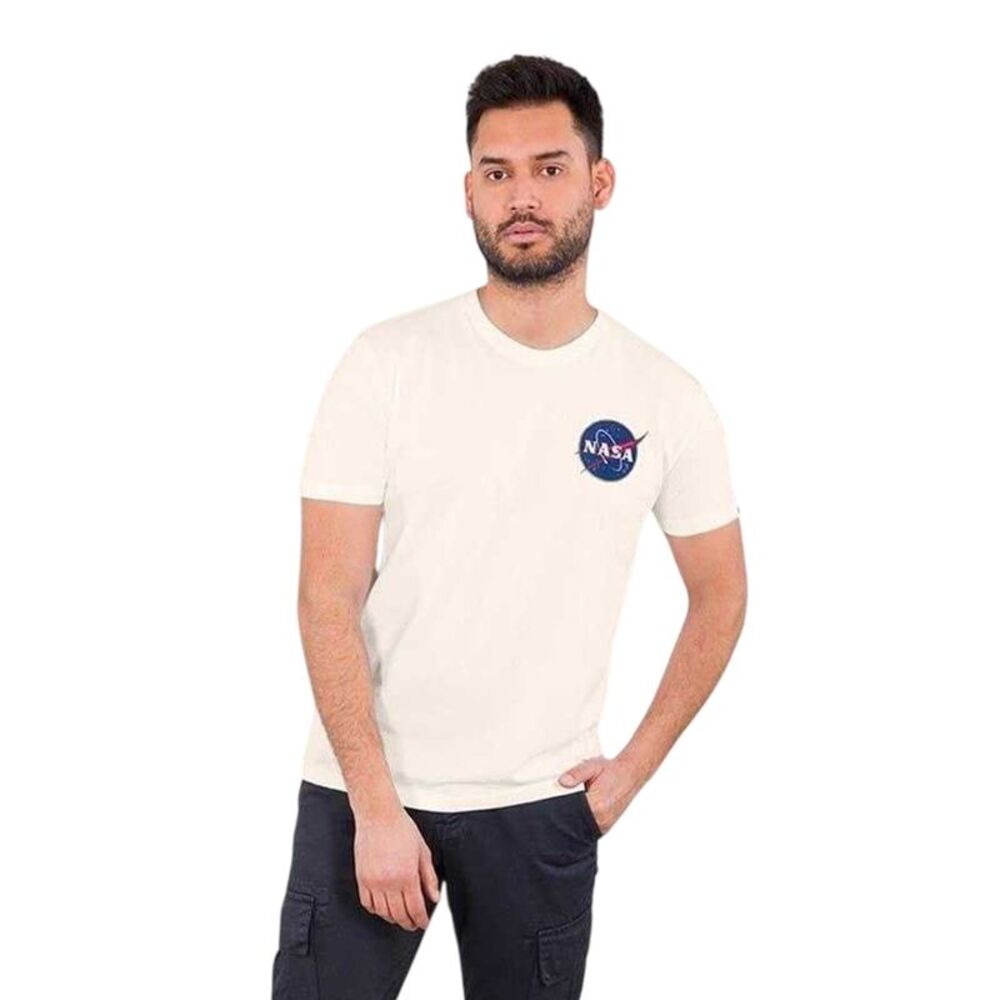 NASA Mens Alpha Industries Shuttle Regular T-Shirt / White